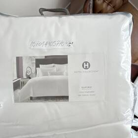 Hotel Collection 157014905770 Supima Twin Comforter White 680 Thread Count Cotton