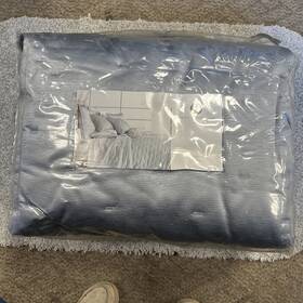 Hotel Collection 732999609697 King Size Coverlet Quilted Tessellate Silver Color
