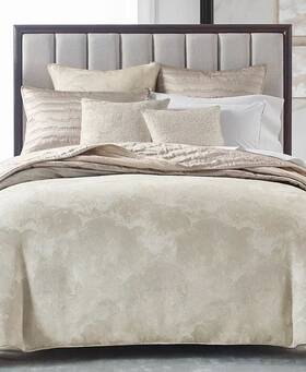Hotel Collection 733002007745 Skyline King Comforter Bronze Gold Taupe 110x96 Stained Neutral