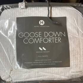 7574171 Hotel Collection European White Goose Down Comforter Medium Weight Full/queen