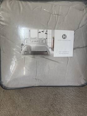 Hotel Collection 766390590629 Linen Blend King Comforter And Pillowshams 3pc Set Natural Nop