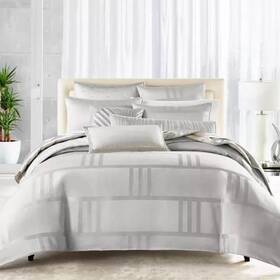 Hotel Collection 766390843701 Structure 3 Piece King Comforter Set Silver - 625