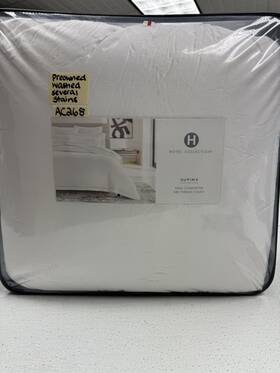 Hotel Collections 732996465197 Collection Supima Cotton 680 Tc King Comforter White Preowned With Defect