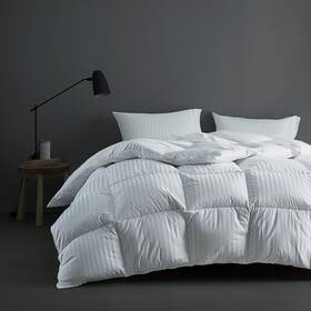 015011 Hotel Grand Luxury White Down Comforter Twin Size 650 Fill Power All Season