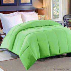 111031 Hotel Grand 300tc Sateen Cotton Down Alt Comforter Smoke Green