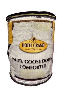 4982992 Hotel Grand Luxury Basic Bedding 500 Thread Count White Goose Down Comforter Ki