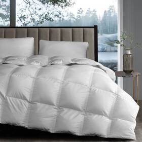 Hotel Grand 788904922047 White Goose Down Fiber Comforter Queen Size Luxury Collection Comforte