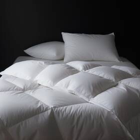 Hotel Grand 788904924102 Luxury White Goose Feather Down Fiber Comforter King Size 100% Cotton All Se