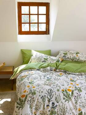 Hu-xi-192 Houseri Green Floral Comforter Set Twin Yellow Botanical Bedding Tw