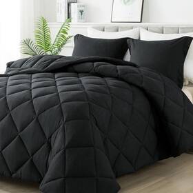 Hyleory 313094291217 Queen Size Comforter Set With 2 Pillow Shams - Down Alternative Bed Comf