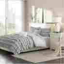 Id10-1055 Intelligent Design Comforter Sets Full Queen Kacie Solid Cool Gray Ruffles 675716505974