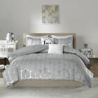 Id10-1244 Intelligent Design Raina Metallic Print Comforter Set 675716977221