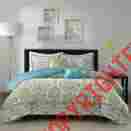 Id10-263 Intelligent Design Bed Girls Green Full Queen Size Comforter Set Modern Bedding Paisley Blue Pillow