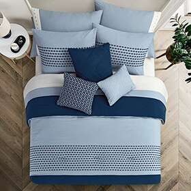 Dk699879 Idea Nuova Park Lane Radison 12 Piece Pre-washed Soft Bedding Comforter Set Blue Queen