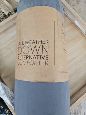 Ienjoy Home 813538023225 Kaycie Gray All Weather Down Alternative Comforter