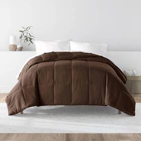 Ienjoy Home 814760024141 Performance Chocolate Solid Queen Comforter
