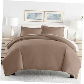 Ienjoy Home 842933127313 Duvet Cover Queen - Experience Hotel-like Comfort With Queen/full Taupe