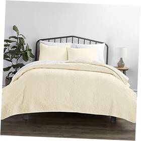 Ienjoy Home 842933134199 Quilt Coverlet Set All Season Microfiber Twin/twin Xl Damask Yellow