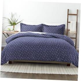 Ienjoy Home 842933165032 Duvet Cover Queen Navy - Experience Hotel Queen/full Midnight Blossoms