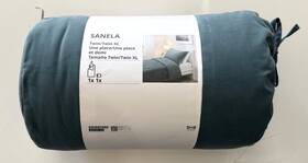 405.921.04 Ikea Sanela Twin Xl Comforter And Pillow Sham Turquoise Soft Velvet Cotton