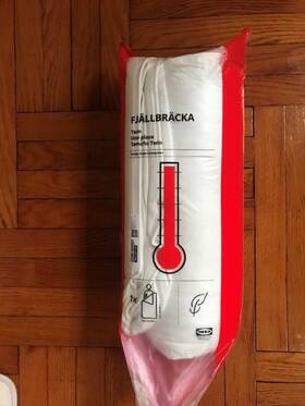 704.587.45 Ikea Fjallbracka White Twin Duvet/comforter Insert Extra Warm #704.587.45 New