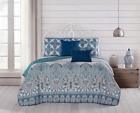 Imo5qtkingghbl Geneva Home Fashion Avondale Manor Imogen Quilt Set King Blue
