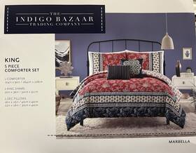 A077317rdefs Indigo Bazaar The Inch Marbella 5pc Comforter Set - King