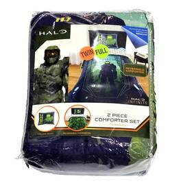 Infinite 032281262037 Halo Reversible Comforter 2 Piece Set Twin/full Slight Wear On Package