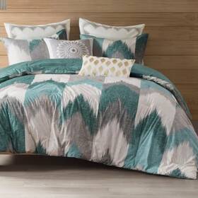 54018803 Ink Ivy King/california King Alpine Cotton Duvet Cover 100% 1 Sham