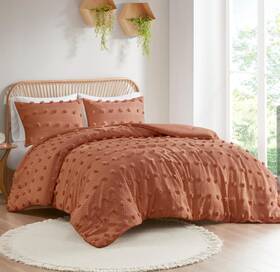 Intelligent Design 022164322057 King Comforter Set Clipped Jacquard Chic