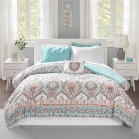 Intelligent Design 086569060259 Complete Bed In A Bag Casual Boho Comforter With Sheet Set