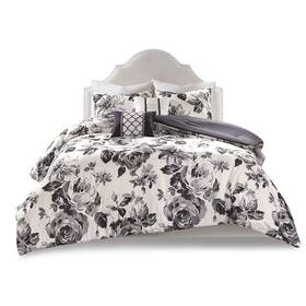 Intelligent Design 086569130150 Dorsey Comforter Reversible Flower Floral Botanical Printed Ultra-soft Brushe