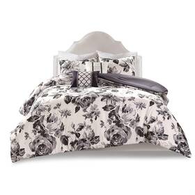 Intelligent Design 086569449405 Dorsey Comforter Reversible Flower Floral Botanical Printed Ultra-soft Brushe