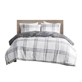 Intelligent Design 086569909756 Pike Reversible Comforter Set Cottage Plaid Print Modern Cabin Lifestyle D