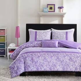 Intelligent Design 313109493438 Sadie 4-piece Purple Full/queen Comforter Set
