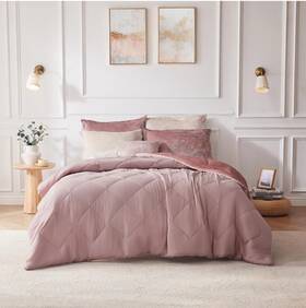 Intelligent Design 744110687484 Felicia Luxe Comforter Velvet Lush Double Sided Diamond Quilt
