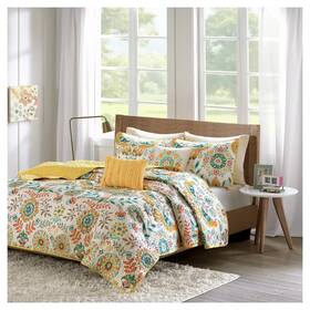 81970714 Intelligent Design 5pc King/california King Eva Reversible Coverlet Set