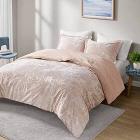 89915955 Intelligent Design Twin/twin Xl Arabella Crushed Velvet To Sherpa Soft Reversible Teen