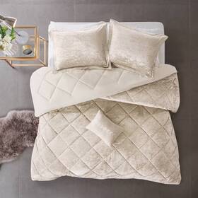 91846280 Intelligent Design Twin/twin Extra Long Alyssa Velvet Microfiber Soft Comforter