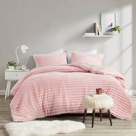 Am10-0275 Intelligent Design Queen Comforter Set 3 Piece Bed Avril Full/queen Pink
