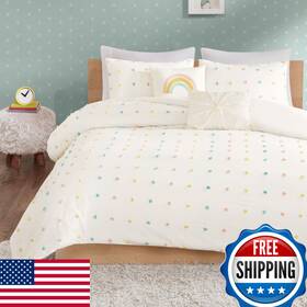 B07dpmwdz6 Intelligent Design Callie Girls Full/queen Comforter Set Ivory 5-piece Kids