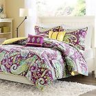 Intelligent Design Clearance Melissa 5 Piece Queen Comforter Set Paisley Purple Bed In A Bag 675716641344