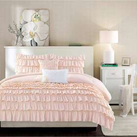 Id10-1381 Intelligent Design Comforter Set Demi Ultra-soft Microfiber 5-piece Queen Blush