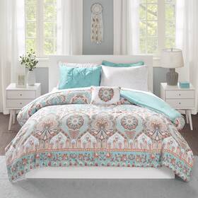 Id10-1560 Intelligent Design Complete Bed In A Bag Casual Boho Comforter With Sheet Set Decorative Pillow