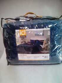 Intelligent Design Isabel 3-piece Navy Twin Xl Velvet Comforter Set