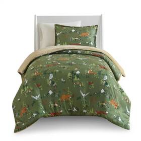 Intelligent Design Kids 705353899591 Theo 3-piece Green Polyester Full/queen Comforter Set