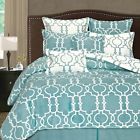 38269cs4trq Intl. 8pc Iron Grid Turquoise Home King Set Fashions
