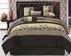 20614 Ivory Queen Set Pieces Coffee 7 King Luxury Comforter