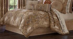 J Queen New York 193842103678 J. Luciana Beige King Comforter Shams And Skirt 4pc Set