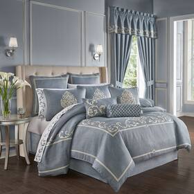 J. Queen New York 193842109526 Aurora Comforter Set Blue California King